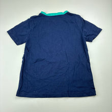 Load image into Gallery viewer, Boys Woolworths, navy cotton pyjama top, crocodile, EUC, size 5,  