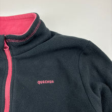 Load image into Gallery viewer, Girls QUECHUA, grey fleece sweater / jumper, no size, armpit to armpit: 40cm, shoulder to cuff: 53.5cm, FUC, size 12-14,  