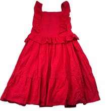 Load image into Gallery viewer, Girls Target, lined broderie cotton dress, FUC, size 8, L: 71cm