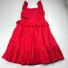 Load image into Gallery viewer, Girls Target, lined broderie cotton dress, FUC, size 8, L: 71cm