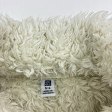 Load image into Gallery viewer, Unisex Uniqlo, cream fleece zip up sweater / jacket, GUC, size 5-6,  