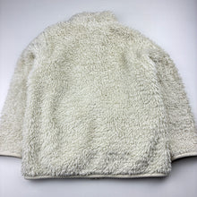 Load image into Gallery viewer, Unisex Uniqlo, cream fleece zip up sweater / jacket, GUC, size 5-6,  