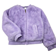 Load image into Gallery viewer, Girls Anko, purple faux fur jacket / coat, marks on cuffs, FUC, size 8,  