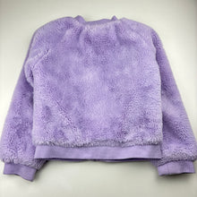 Load image into Gallery viewer, Girls Anko, purple faux fur jacket / coat, marks on cuffs, FUC, size 8,  