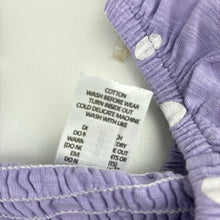 Load image into Gallery viewer, Girls Target, purple &amp; white spot cotton dress, GUC, size 7, L: 65cm