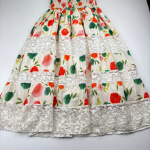 Load image into Gallery viewer, Girls CC.BB, lined floral cotton &amp; lace dress, FUC, size 8, L: 80cm