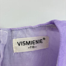 Load image into Gallery viewer, Girls VISMIENIE, cotton lined purple party dress, GUC, size 5, L: 58cm