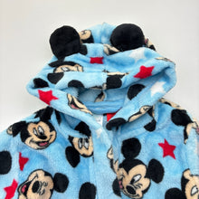 Load image into Gallery viewer, Boys Disney, Mickey Mouse fleece dressing gown / bath robe, EUC, size 1,  