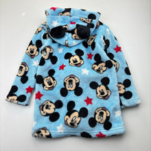 Load image into Gallery viewer, Boys Disney, Mickey Mouse fleece dressing gown / bath robe, EUC, size 1,  