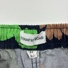 Load image into Gallery viewer, Boys Country Road, cotton blend board shorts, elasticated, dinosaurs, GUC, size 2,  