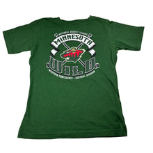 Load image into Gallery viewer, Boys NHL, Minnesota Wild green cotton tee / top, FUC, size 6-7,  