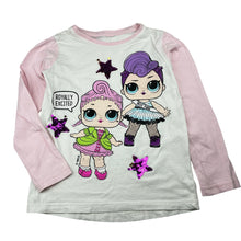 Load image into Gallery viewer, Girls LOL Surprise, cotton long sleeve tee / top, no size, armpit to armpit: 33cm, shoulder to cuff: 40cm, GUC, size 5,  