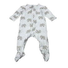 Load image into Gallery viewer, Unisex Dymples, organic cotton zip coverall / romper, GUC, size 00,  