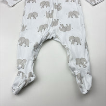 Load image into Gallery viewer, Unisex Dymples, organic cotton zip coverall / romper, GUC, size 00,  