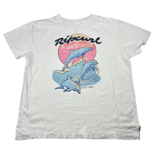 Load image into Gallery viewer, Girls RIP CURL, white cotton tee / top, small mark right front shoulder, FUC, size 12,  