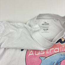 Load image into Gallery viewer, Girls RIP CURL, white cotton tee / top, small mark right front shoulder, FUC, size 12,  