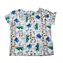 Load image into Gallery viewer, Unisex KIDDING AROUND, cotton tee / top, jungle animals, EUC, size 00,  