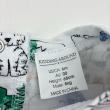 Load image into Gallery viewer, Unisex KIDDING AROUND, cotton tee / top, jungle animals, EUC, size 00,  