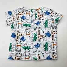 Load image into Gallery viewer, Unisex KIDDING AROUND, cotton tee / top, jungle animals, EUC, size 00,  