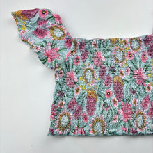 Load image into Gallery viewer, Girls KID, shirred floral viscose cropped top, GUC, size 10,  