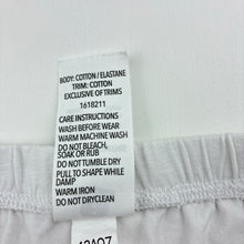Load image into Gallery viewer, Girls Dymples, white ruffle nappy cover / bloomers, FUC, size 2,  