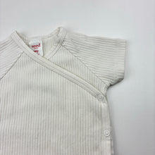 Load image into Gallery viewer, Unisex Seed, white ribbed bodysuit / romper, GUC, size 00,  