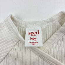 Load image into Gallery viewer, Unisex Seed, white ribbed bodysuit / romper, GUC, size 00,  