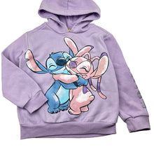 Load image into Gallery viewer, Girls Disney, Stitch fleece lined hoodie sweater, marks back left cuff, FUC, size 6,  