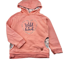 Load image into Gallery viewer, Girls Target, fleece lined hoodie sweater, marks front &amp; cuffs, FUC, size 4,  