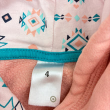 Load image into Gallery viewer, Girls Target, fleece lined hoodie sweater, marks front &amp; cuffs, FUC, size 4,  