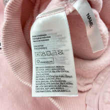 Load image into Gallery viewer, Girls H&amp;M, pink fleece lined zip hoodie sweater, marks on cuffs, FUC, size 3-4,  