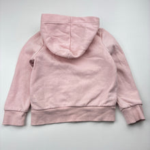 Load image into Gallery viewer, Girls H&amp;M, pink fleece lined zip hoodie sweater, marks on cuffs, FUC, size 3-4,  