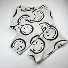 Load image into Gallery viewer, Unisex H&amp;M, SMILEY WORLD fleece lined track pants, elasticated, Inside leg: 54cm, FUC, size 11,  