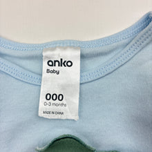 Load image into Gallery viewer, Boys Anko, soft cotton bodysuit / romper, dinosaur, FUC, size 000,  