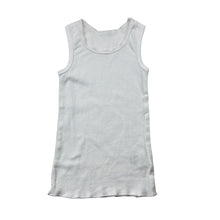 Load image into Gallery viewer, Unisex Anko, white cotton singlet top, EUC, size 0,  