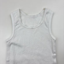 Load image into Gallery viewer, Unisex Anko, white cotton singlet top, EUC, size 0,  