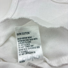 Load image into Gallery viewer, Unisex Anko, white cotton singlet top, EUC, size 0,  