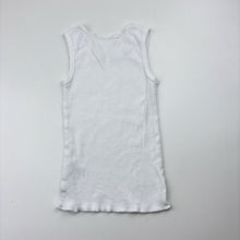 Load image into Gallery viewer, Unisex Anko, white cotton singlet top, EUC, size 0,  