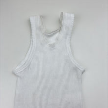 Load image into Gallery viewer, Unisex Bonds, white ribbed cotton singlet top, EUC, size 1,  