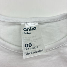 Load image into Gallery viewer, Unisex Anko, white cotton tee / top, EUC, size 00,  