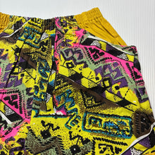 Load image into Gallery viewer, Boys handmade, colourful cotton shorts, elasticated, no size, W: 25cm across unstretched, GUC, size 2,  