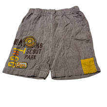Load image into Gallery viewer, Boys striped, cotton shorts, elasticated, no labels, W: 21cm across unstretched, GUC, size 2,  