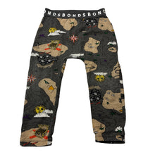 Load image into Gallery viewer, Unisex Bonds, stretchy leggings / bottoms, pirates, wash fade, FUC, size 2,  