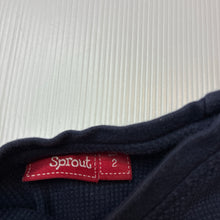 Load image into Gallery viewer, Boys Sprout, navy waffle cotton long sleeve top, GUC, size 2,  