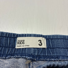 Load image into Gallery viewer, Girls Cotton On, soft feel knit denim shorts, elasticated, GUC, size 3,  