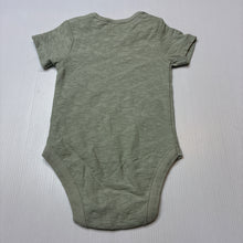 Load image into Gallery viewer, Unisex DKNY Jeans, green cotton bodysuit / romper, EUC, size 0,  