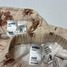 Load image into Gallery viewer, Unisex Anko, flannel cotton winter pyjamas, EUC, size 000,  