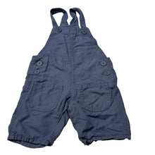 Load image into Gallery viewer, Unisex Rupert &amp; Rosie, blue cotton overalls / shortalls, EUC, size 2-3,  