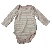 Load image into Gallery viewer, Unisex Happiest Baby, striped organic cotton bodysuit / romper, EUC, size 000,  