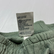 Load image into Gallery viewer, Unisex Anko, green cotton shorts, elasticated, GUC, size 2,  
